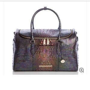 BRAHMIN TALULLA BLACK PEARL OMBRE MELBOURNE WEEKENDER CARRY ON OVERNIGHT BAG